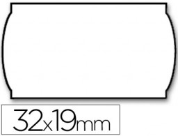 1000 etiquetas Meto papel blanco, lisas onduladas 32 x 19 mm.